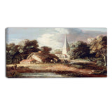 MasterPiece Painting - Thomas Gainsborouh Landscape with cottage and church
