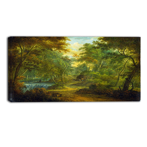 MasterPiece Painting - Thomas Smith of Derby A Wooded Landscape with a Stream