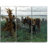 MasterPiece Painting - Willem Maris Boys herding donkeys