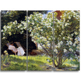 MasterPiece Painting - P.S. Kroyer Kroyer seated in the deckchair in the garden