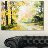 road in colorful forest landscape canvas artwork PT6007