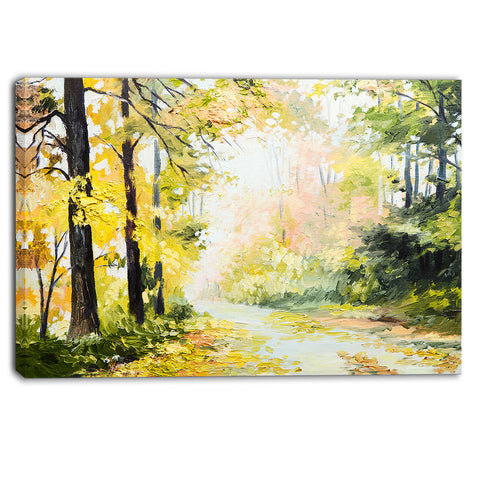 road in colorful forest landscape canvas artwork PT6007