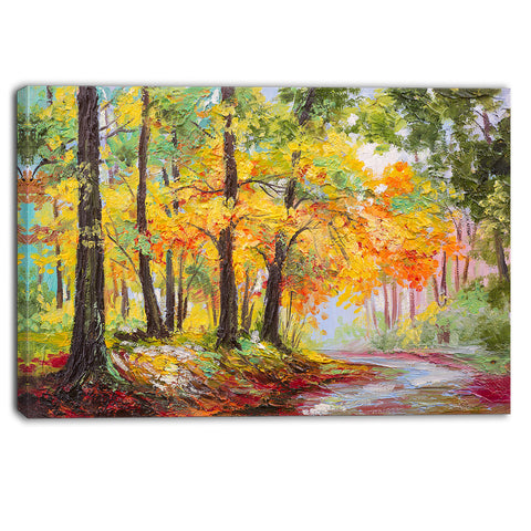colorful autumn forest landscape canvas artwork PT6016