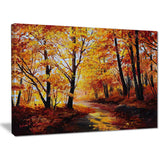 Forest in Autumn Landscape Canvas Artwork
