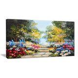 summer forest with flowers landscape canvas artwork PT6028