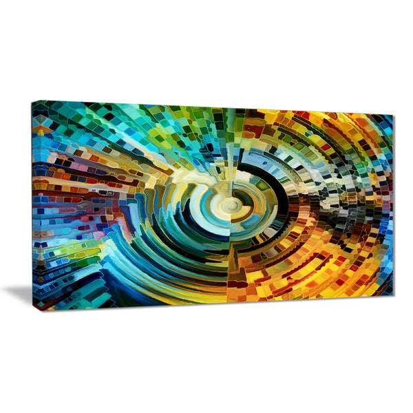 paths of stained glass abstract canvas artwork PT6045