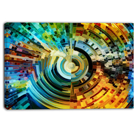 paths of stained glass abstract canvas artwork PT6045