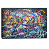 surreal city at night cityscape large canvas artwork PT6069