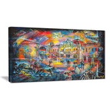 night city with people cityscape canvas artwork PT6074