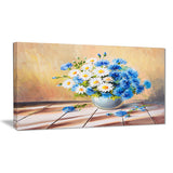 bouquet on wooden table floral canvas artwork PT6078