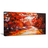 forest in the fall landscape canvas artwork PT6106