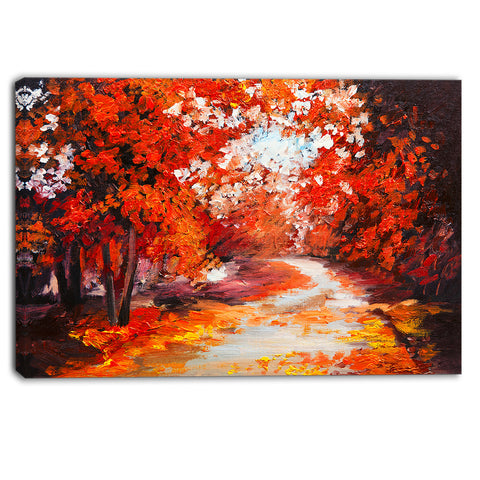 forest in the fall landscape canvas artwork PT6106