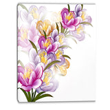 vector purple flowers floral canvas art print PT6124