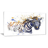 little zebra illustration art animal canvas art print PT6126