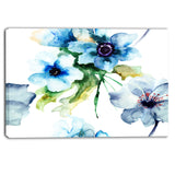 seamless summer blue flowers floral canvas print PT6142