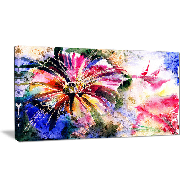 flowers in a collage floral canvas print PT6146