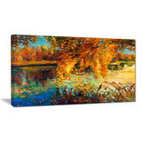 Autumn Forest and Sky Landscape Canvas Art Print