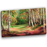 green autumn forest landscape canvas art print PT6155