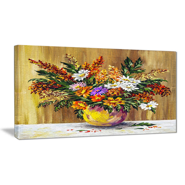 wild flowers in a pot floral canvas artwork PT6163