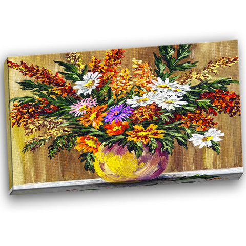 wild flowers in a pot floral canvas artwork PT6163