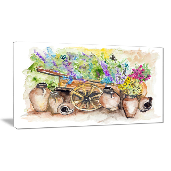 lavender flowers floral canvas art print PT6168