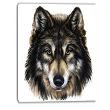 wolf head animal canvas art print PT6183