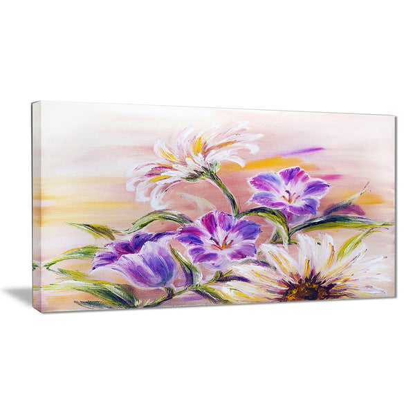 purple wildflowers floral canvas art print PT6188