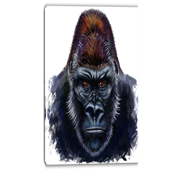 gorilla male illustration animal canvas art print PT6199