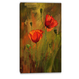 watercolor poppy flowers floral canvas art print PT6216