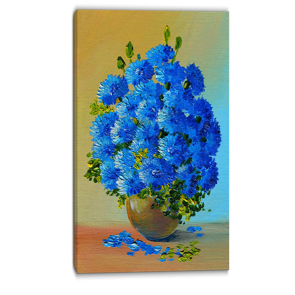 a bouquet of blue flowers floral canvas art print PT6218