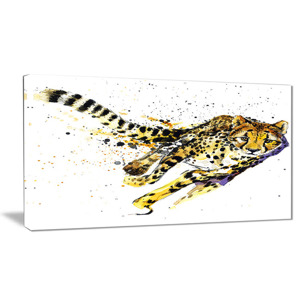 cheetah illustration artwork animal canvas print PT6245