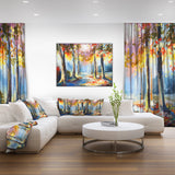 colorful spring forest landscape canvas art print PT6255