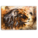 lion collage animal canvas art print PT6256
