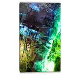 green, blue abstract structure abstract canvas print PT6260