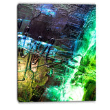 green, blue abstract structure abstract canvas print PT6260