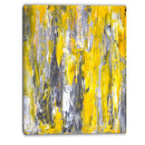 grey and yellow abstract pattern abstract canvas print PT6268