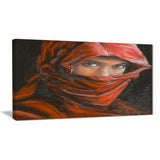 arabian woman in hijab portrait canvas art print PT6278