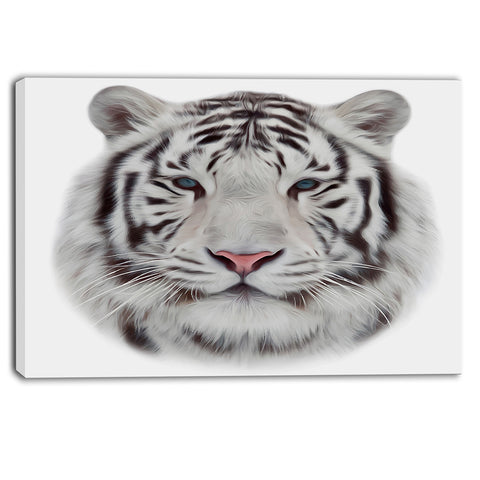 white bengal tiger animal canvas art print PT6285
