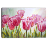 tulips in a row floral canvas artwork PT6291