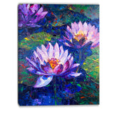 blue lotus oil painting floral canvas print PT6292
