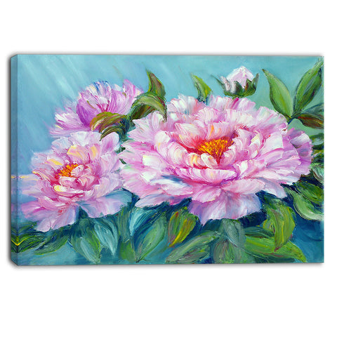 pink peonies floral canvas art print PT6301