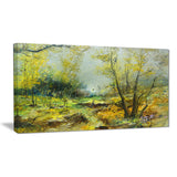 green yellow forest landscape canvas print PT6306