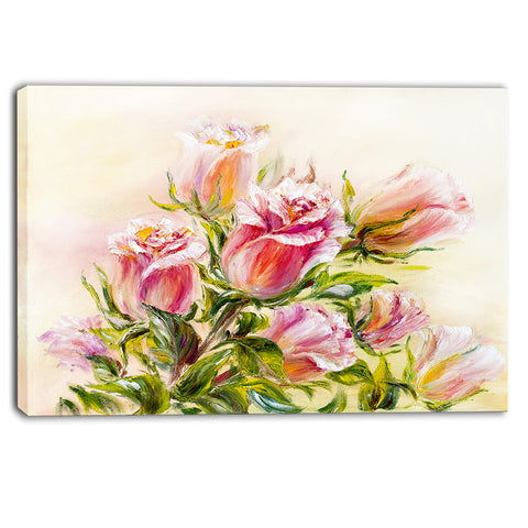 rose oil painting floral canvas art print PT6309