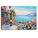 sea and flowers landscape canvas art print PT6313