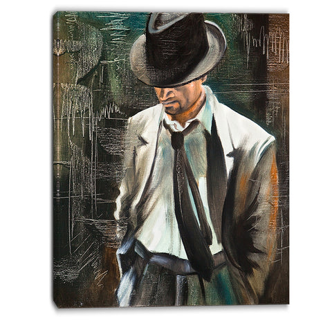 the gentleman portrait canvas art print PT6315