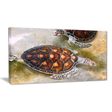 sea turtles in nursery animal canvas print PT6319