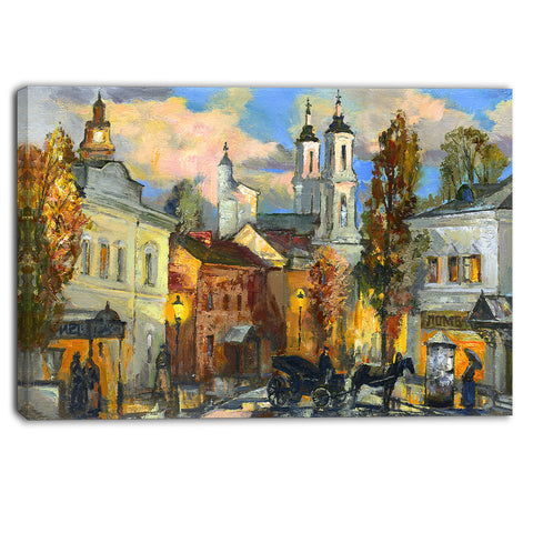 old city cityscape canvas art print PT6327