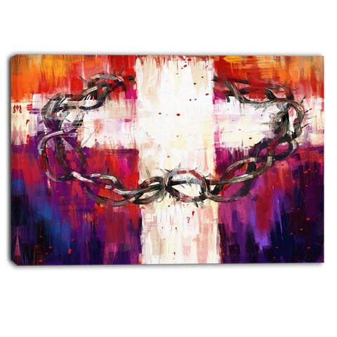 crown of thorns abstract canvas art print PT6340