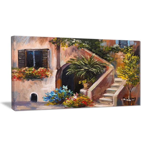 summer terrace landscape canvas art print PT6342