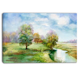 village life landscape canvas art print PT6354